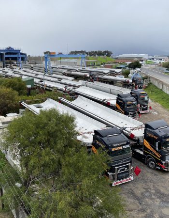 4 - Tower segments ready to be trucked to the wind farm